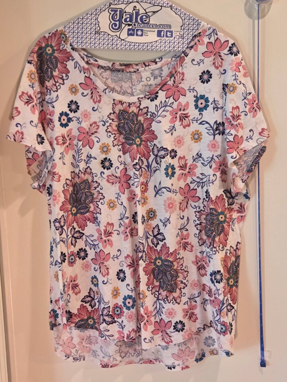 LOFT Vintage Soft Floral Tee XXL Boho Mixed Floral